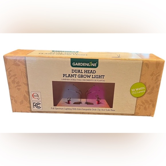 NEW LED Grow Lights Indoor Plants Hydroponics Dual Head Plant 3 Stages - Picture 1 of 3